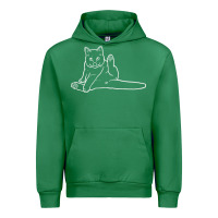 Emerald cat butt white Urban Hoodie - linhVisuals