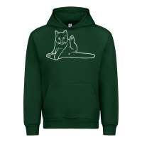 Forest Green cat butt white Urban Hoodie - linhVisuals