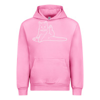 Fuchsia Pink cat butt white Urban Hoodie - linhVisuals