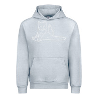 Heather Grey cat butt white Urban Hoodie - linhVisuals