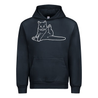 Navy cat butt white Urban Hoodie - linhVisuals