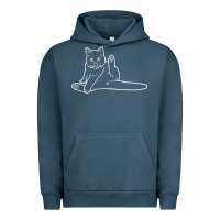 Pigment Midnight Navy cat butt white Urban Hoodie - linhVisuals