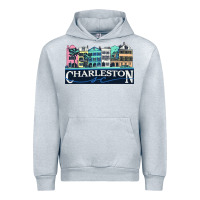 Heather Grey charleston rainbow road   charleston south carolin Urban Hoodie - linhVisuals