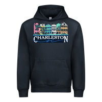 Navy charleston rainbow road   charleston south carolin Urban Hoodie - linhVisuals