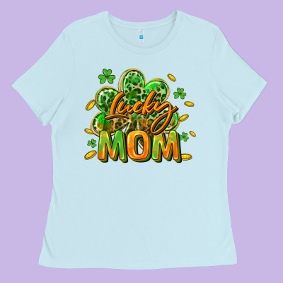 Lucky Mom  St. Patrick's Day Ladies Tee Designed By Cowgirlartshop