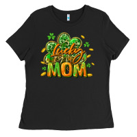 Black Lucky Mom  St. Patrick's Day Ladies Tee - CowGirlArtShop