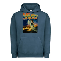 Pigment Midnight Navy back to the future vintage Urban Hoodie - linhVisuals