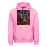 Fuchsia Pink Neil Peart cool Urban Hoodie - linhVisuals