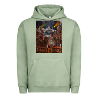 Pigment Oil Green Neil Peart cool Urban Hoodie - linhVisuals