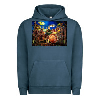 Pigment Midnight Navy Neil Peart encore Urban Hoodie - linhVisuals