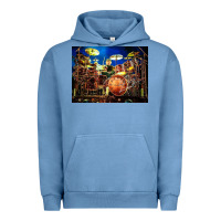Pigment Pebble Blue Neil Peart encore Urban Hoodie - linhVisuals