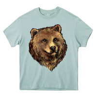 Arona Grizzly Bear Head Heavy Core Tee - HowdyJamesFarm