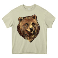 Mossy Grizzly Bear Head Heavy Core Tee - HowdyJamesFarm