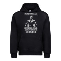 Black schwarzenegger arnie Urban Hoodie - linhVisuals