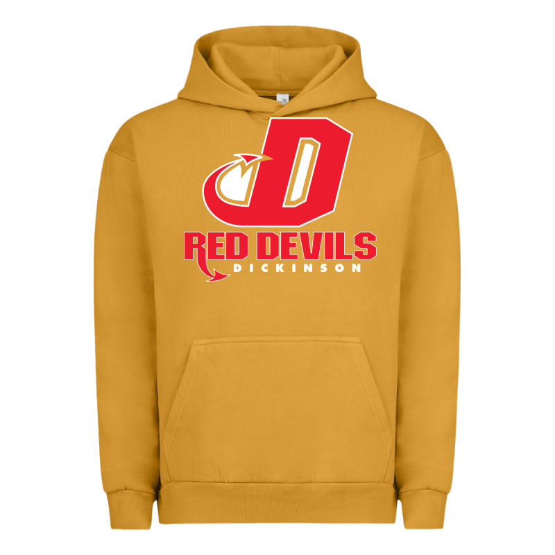 Red De Dickinson College Vectorized Urban Hoodie by linhVisuals | Teevron