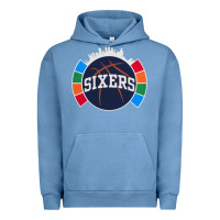 Pigment Pebble Blue sixers basketball Urban Hoodie - linhVisuals