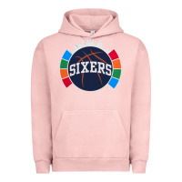 Pigment Salmon sixers basketball Urban Hoodie - linhVisuals