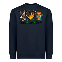 Navy peace love camp ado Heavyweight Sweatshirt - AdoDesignShop