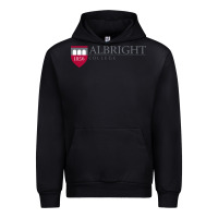 Black albright college vectorized Urban Hoodie - linhVisuals
