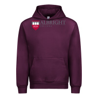 Mauve Wine albright college vectorized Urban Hoodie - linhVisuals