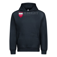 Navy albright college vectorized Urban Hoodie - linhVisuals