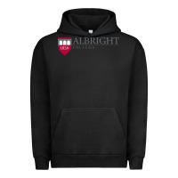 Pigment Black albright college vectorized Urban Hoodie - linhVisuals