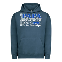 Pigment Midnight Navy they call me papa because i'm too cool to be grandpa Urban Hoodie - linhVisuals