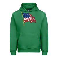 Emerald American flag Urban Hoodie - linhVisuals