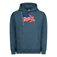 Pigment Midnight Navy American flag Urban Hoodie - linhVisuals