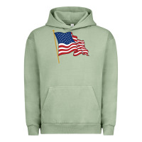 Pigment Oil Green American flag Urban Hoodie - linhVisuals
