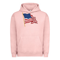 Pigment Salmon American flag Urban Hoodie - linhVisuals