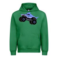 Emerald Monster Truck Megalodon Urban Hoodie - linhVisuals
