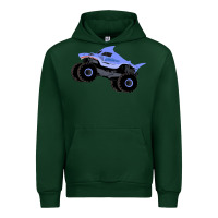 Forest Green Monster Truck Megalodon Urban Hoodie - linhVisuals