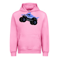Fuchsia Pink Monster Truck Megalodon Urban Hoodie - linhVisuals
