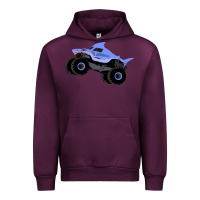 Mauve Wine Monster Truck Megalodon Urban Hoodie - linhVisuals