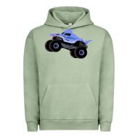 Pigment Oil Green Monster Truck Megalodon Urban Hoodie - linhVisuals
