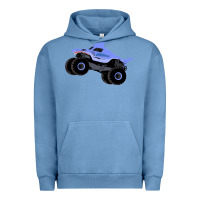 Pigment Pebble Blue Monster Truck Megalodon Urban Hoodie - linhVisuals