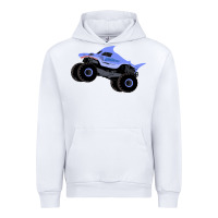 White Monster Truck Megalodon Urban Hoodie - linhVisuals