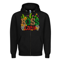 Black boss lady with money and cactus Zipper Hoodie - AdoDesignShop