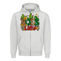 Dove Grey boss lady with money and cactus Zipper Hoodie - AdoDesignShop