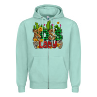 Seafoam boss lady with money and cactus Zipper Hoodie - AdoDesignShop