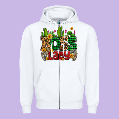 Boss Lady With Money And Cactus Zipper Hoodie Designed By Adodesignshop