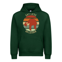 Forest Green say less do lesser funny sloth Urban Hoodie - linhVisuals