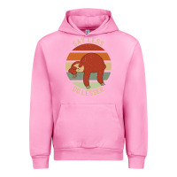 Fuchsia Pink say less do lesser funny sloth Urban Hoodie - linhVisuals