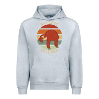 Heather Grey say less do lesser funny sloth Urban Hoodie - linhVisuals