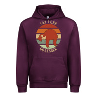 Mauve Wine say less do lesser funny sloth Urban Hoodie - linhVisuals