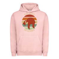 Pigment Salmon say less do lesser funny sloth Urban Hoodie - linhVisuals