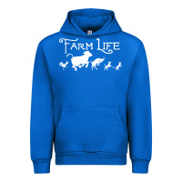 Cobalt FARM LIFE ANIMAL Urban Hoodie - linhVisuals