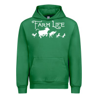 Emerald FARM LIFE ANIMAL Urban Hoodie - linhVisuals