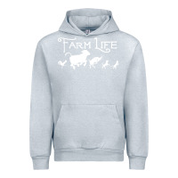 Heather Grey FARM LIFE ANIMAL Urban Hoodie - linhVisuals